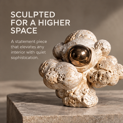 Textured Bubble Cluster with Orb Sculpture