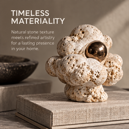 Textured Bubble Cluster with Orb Sculpture
