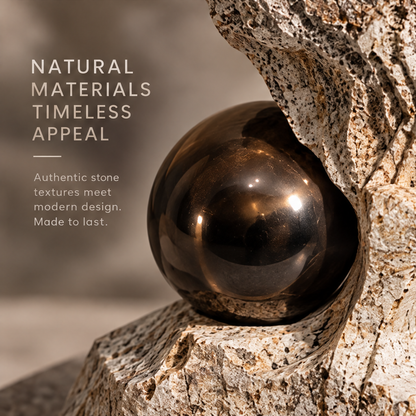 Textured Arch and Orb Decorative Sculpture