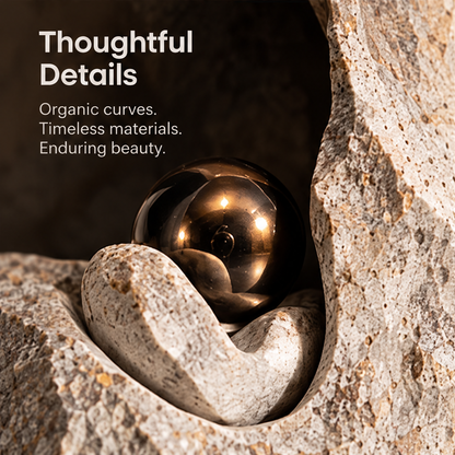 Rugged Grotto and Orb Decorative Sculpture
