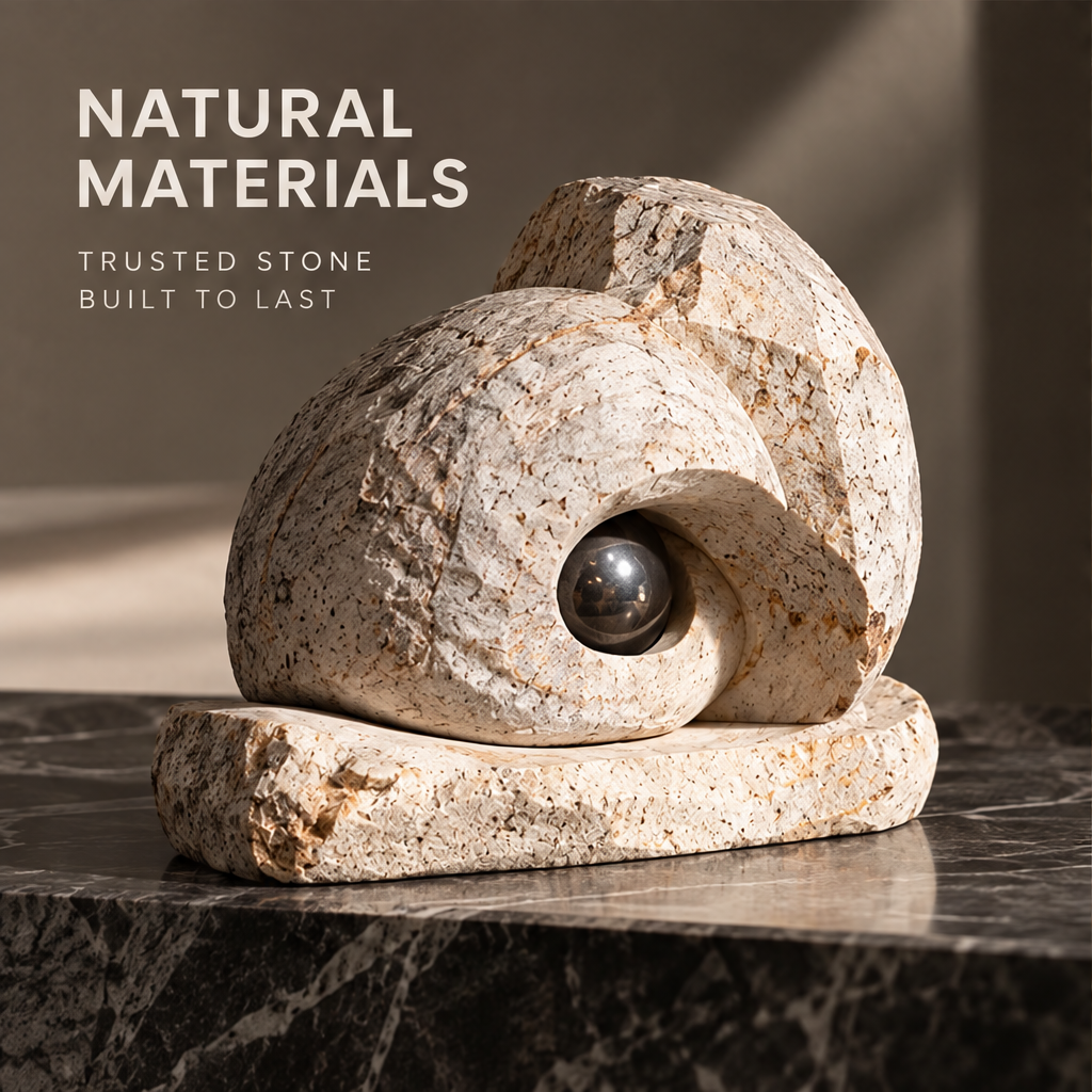 Interwoven Curves with Orb Decor Sculpture